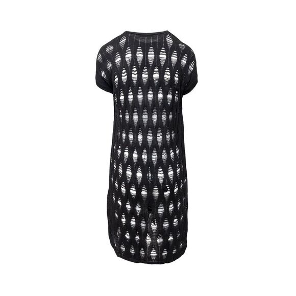 Pre Loved Alexander Mcqueen Vintage Distressed Knit Short Sleeve Pullover Women - Picture 2 of 6